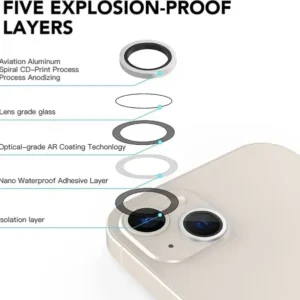 camprotector Back Camera Lens Ring Guard Protector for Iphone 13/14
